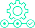 Three-step process icon