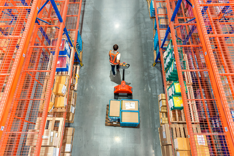 man in warehouse