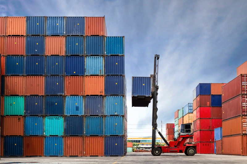 stacked shipping containers