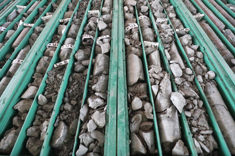 rocks on tracks