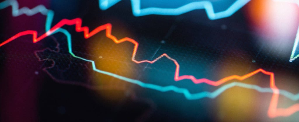 Image of two digital line charts zoomed in