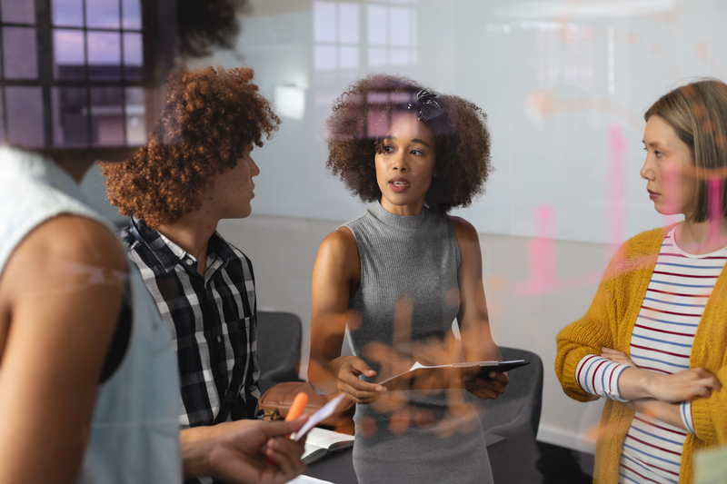 Woman team collaboration