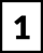 Icon of the number 1 in a rectangle