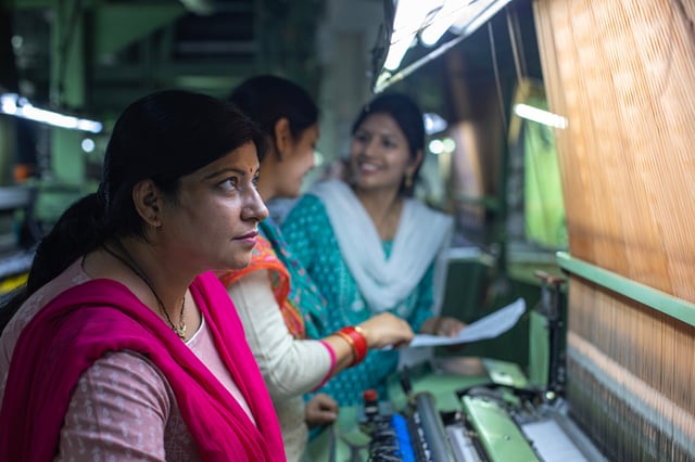 Women working in the textile industry