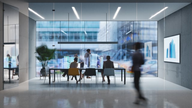 People working in an office